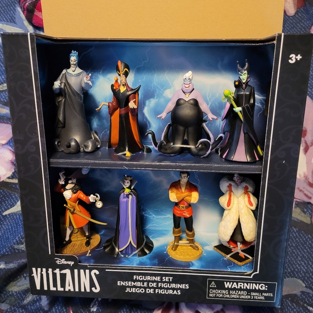 Disney Villains Figurine Collection - Black, Red, Purple